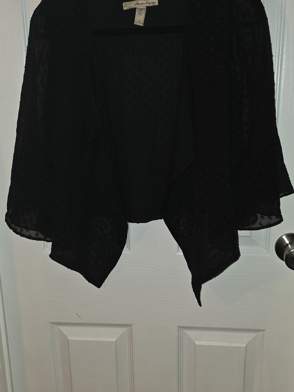American Rag Black Lightweight Open-Front Shrug